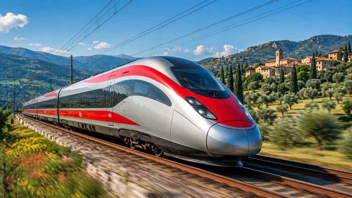 Bahnreise, Europa, Italien, Bewegung, Freiheit, ohne Flugzeug unterwegs.